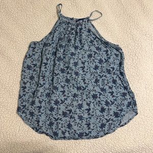 Blue Rain Tank Top Floral